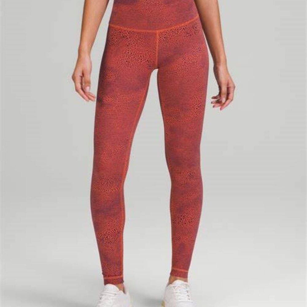 Wunder Train Legging EUC 10 25" Crackle Orange HR